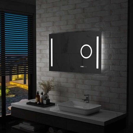 Espejo de pared de baño con LED y sensor táctil 100x60 cm en Espejos | Comprar online en Foru.es