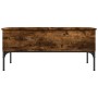 Mesa de centro madera ingeniería metal roble humo 100x50x45cm en Mesas de centro | Comprar online en Foru.es
