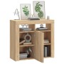 Aparador con luces LED roble Sonoma 80x35x75 cm de vidaXL, Aparadores - Ref: Foro24-804331, Precio: 72,76 €, Descuento: %