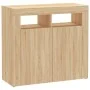 Sideboard with LED lights Sonoma oak 80x35x75 cm by vidaXL, Sideboards - Ref: Foro24-804331, Price: 71,87 €, Discount: %