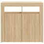 Sideboard with LED lights Sonoma oak 80x35x75 cm by vidaXL, Sideboards - Ref: Foro24-804331, Price: 71,87 €, Discount: %