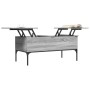 Mesa de centro madera ingeniería metal gris Sonoma 100x50x45cm en Mesas de centro | Comprar online en Foru.es