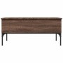 Mesa de centro madera ingeniería metal roble marrón 100x50x45cm en Mesas de centro | Comprar online en Foru.es