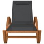 Tumbona con cojín textilene gris y madera maciza de álamo de vidaXL, Tumbonas - Ref: Foro24-363476, Precio: 188,65 €, Descuen...