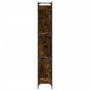Estantería madera ingeniería y metal roble ahumado 79x30x180 cm en Librerías y estanterías | Comprar online en Foru.es