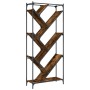 Estantería madera ingeniería y metal roble ahumado 79x30x180 cm en Librerías y estanterías | Comprar online en Foru.es