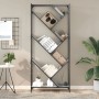 Estantería madera ingeniería y metal gris Sonoma 79x30x180 cm en Librerías y estanterías | Comprar online en Foru.es