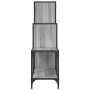 Estantería madera ingeniería y metal gris Sonoma 92x30x102 cm en Librerías y estanterías | Comprar online en Foru.es