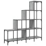 Estantería madera ingeniería y metal gris Sonoma 122x30x132 cm en Librerías y estanterías | Comprar online en Foru.es