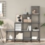Estantería madera ingeniería y metal gris Sonoma 122x30x132 cm en Librerías y estanterías | Comprar online en Foru.es