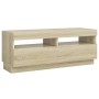 Mueble de TV con luces LED roble Sonoma 100x35x40 cm de vidaXL, Muebles TV - Ref: Foro24-804457, Precio: 75,03 €, Descuento: %