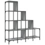 Estantería madera ingeniería y metal gris Sonoma 122x30x132 cm en Librerías y estanterías | Comprar online en Foru.es