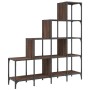 Estantería madera ingeniería y metal marrón roble 122x30x132 cm en Librerías y estanterías | Comprar online en Foru.es