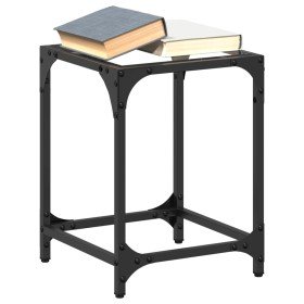 Mesa de centro superficie vidrio transparente acero 30x30x40 cm en Mesas de centro | Comprar online en Foru.es