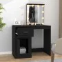 Tocador con LED madera contrachapada negro 90x50x132,5 cm de vidaXL, Tocadores para dormitorios - Ref: Foro24-816769, Precio:...