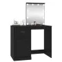 Tocador con LED madera contrachapada negro 90x50x132,5 cm de vidaXL, Tocadores para dormitorios - Ref: Foro24-816769, Precio:...