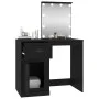 Tocador con LED madera contrachapada negro 90x50x132,5 cm de vidaXL, Tocadores para dormitorios - Ref: Foro24-816769, Precio:...