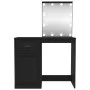 Tocador con LED madera contrachapada negro 90x50x132,5 cm de vidaXL, Tocadores para dormitorios - Ref: Foro24-816769, Precio:...