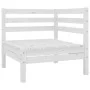Garden corner sofas 2 pcs white solid pine wood by vidaXL, Garden sets - Ref: Foro24-806583, Price: 109,01 €, Discount: %