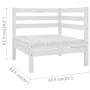 Garden corner sofas 2 pcs white solid pine wood by vidaXL, Garden sets - Ref: Foro24-806583, Price: 109,01 €, Discount: %