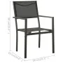 Juego de comedor para jardín 5 piezas acero de vidaXL, Conjuntos de jardín - Ref: Foro24-3073523, Precio: 274,05 €, Descuento: %