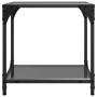 Mesa de centro superficie vidrio negra y acero 40x40x40 cm en Mesas de centro | Comprar online en Foru.es