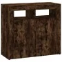 Aparador con luces LED roble ahumado 80x35x75 cm de vidaXL, Aparadores - Ref: Foro24-815729, Precio: 59,11 €, Descuento: %