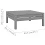 Taburete de jardín de madera maciza de pino gris de vidaXL, Conjuntos de jardín - Ref: Foro24-806579, Precio: 41,56 €, Descue...