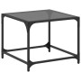 Mesa de centro superficie vidrio negro y acero 50x50x40 cm en Mesas de centro | Comprar online en Foru.es