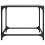 Mesa de centro superficie vidrio negro y acero 50x50x40 cm en Mesas de centro | Comprar online en Foru.es