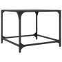 Mesa de centro superficie vidrio negro y acero 50x50x40 cm en Mesas de centro | Comprar online en Foru.es