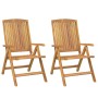 Sillas de jardín reclinables 2 unidades madera maciza teca de vidaXL, Sillas de jardín - Ref: Foro24-362666, Precio: 323,12 €...