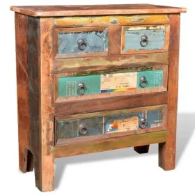 Mueble aparador de madera maciza reciclada con 4 cajones de vidaXL, Cajoneras - Ref: Foro24-241136, Precio: 281,87 €, Descuen...