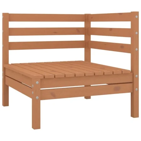 Sofá de esquina de madera maciza de pino marrón miel de vidaXL, Conjuntos de jardín - Ref: Foro24-806570, Precio: 69,32 €, De...