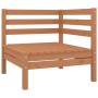 Sofá de esquina de madera maciza de pino marrón miel de vidaXL, Conjuntos de jardín - Ref: Foro24-806570, Precio: 70,25 €, De...