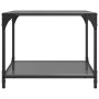 Mesa de centro superficie vidrio negro y acero 50x50x40 cm en Mesas de centro | Comprar online en Foru.es