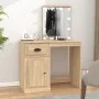 Tocador con LED madera contrachapada roble Sonoma 90x50x132,5cm de vidaXL, Tocadores para dormitorios - Ref: Foro24-816771, P...