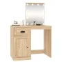 Tocador con LED madera contrachapada roble Sonoma 90x50x132,5cm de vidaXL, Tocadores para dormitorios - Ref: Foro24-816771, P...
