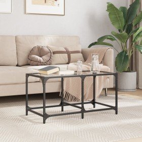 Mesa de centro superficie de vidrio acero 78,5x40x40 cm en Mesas de centro | Comprar online en Foru.es