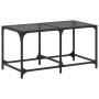 Mesa de centro superficie de vidrio acero negra 78,5x40x40 cm en Mesas de centro | Comprar online en Foru.es