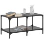 Mesa de centro superficie de vidrio acero negra 78,5x40x40 cm en Mesas de centro | Comprar online en Foru.es