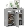 Aparador con luces LED gris Sonoma 80x35x75 cm de vidaXL, Aparadores - Ref: Foro24-815730, Precio: 73,97 €, Descuento: %