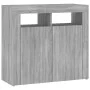 Aparador con luces LED gris Sonoma 80x35x75 cm de vidaXL, Aparadores - Ref: Foro24-815730, Precio: 73,97 €, Descuento: %