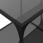 Mesa de centro superficie de vidrio acero negra 78,5x40x40 cm en Mesas de centro | Comprar online en Foru.es