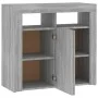 Sideboard with LED lights Sonoma gray 80x35x75 cm by vidaXL, Sideboards - Ref: Foro24-815730, Price: 73,97 €, Discount: %