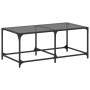 Mesa de centro superficie de vidrio acero negra 98,5x50x40 cm en Mesas de centro | Comprar online en Foru.es