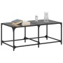 Mesa de centro superficie de vidrio acero negra 98,5x50x40 cm en Mesas de centro | Comprar online en Foru.es