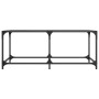 Mesa de centro superficie de vidrio acero negra 98,5x50x40 cm en Mesas de centro | Comprar online en Foru.es