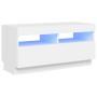 Mueble para TV con luces LED blanco 80x35x40 cm de vidaXL, Muebles TV - Ref: Foro24-804445, Precio: 75,53 €, Descuento: %