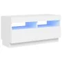 Mueble para TV con luces LED blanco 80x35x40 cm de vidaXL, Muebles TV - Ref: Foro24-804445, Precio: 75,53 €, Descuento: %